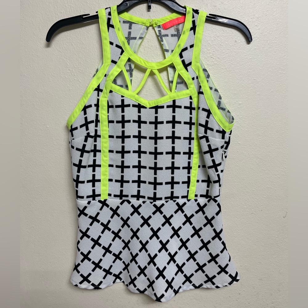 Printed Neon Outline Top